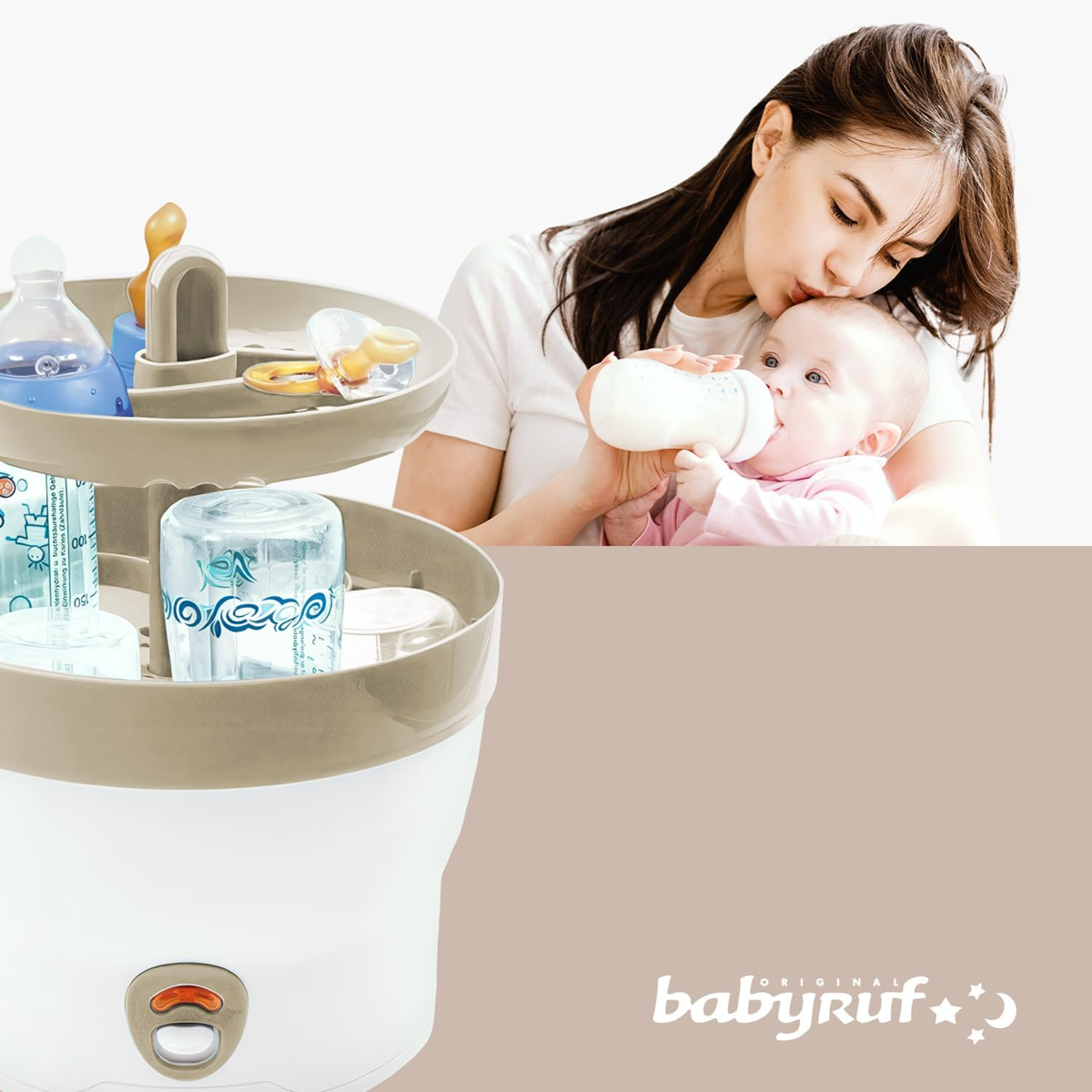 BABYRUF BS29 stérilisateur vapeur électrique 6 bouteilles en 11min + pince