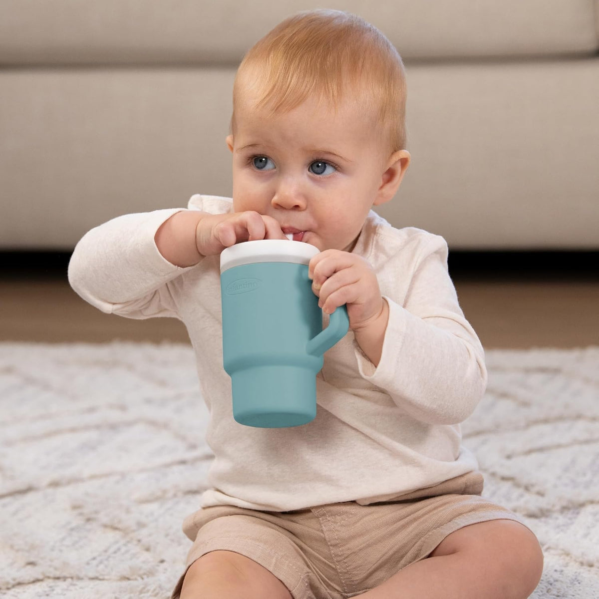 INFANTINO My 1st Tumbler gobelet anti-fuite en silicone avec embout 266 ml 6 m+