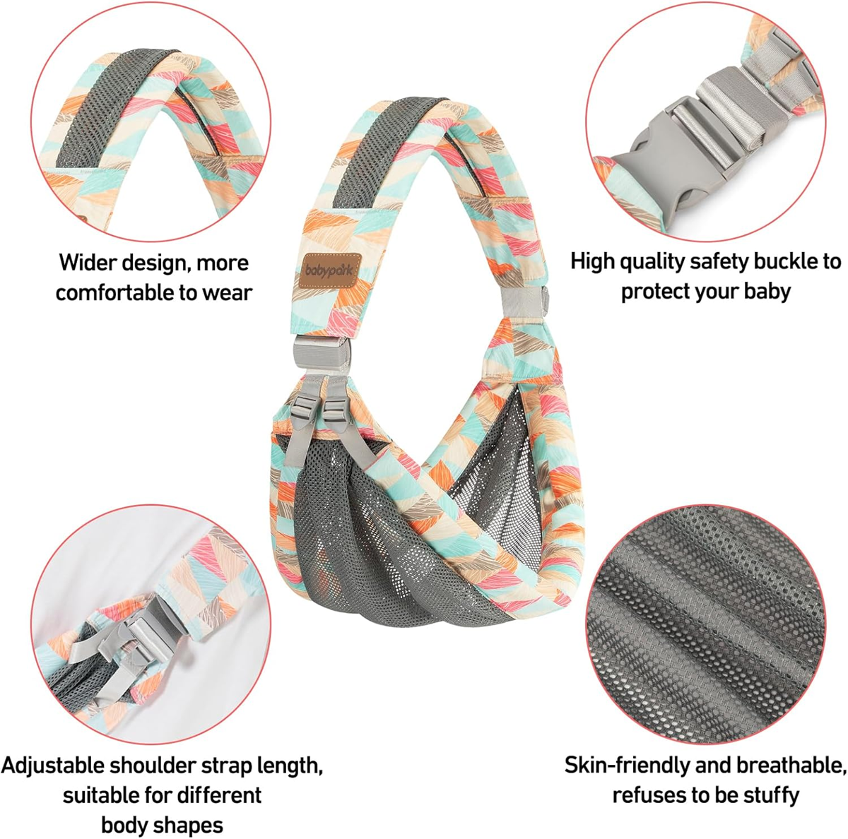 IULONEE porte-bébé CEINTURE écharpe jusqu'à 20kg