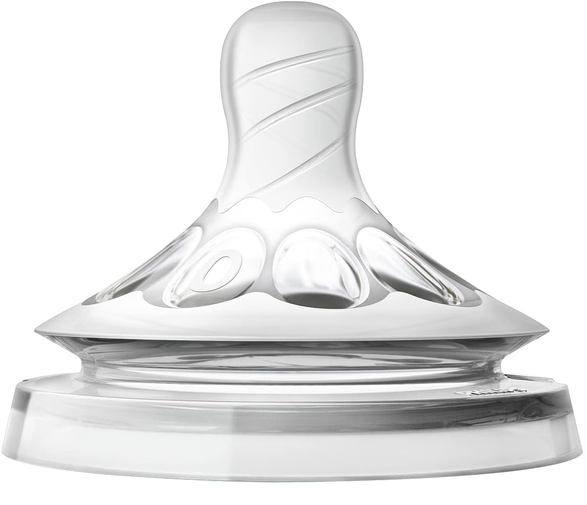 PHILIPS AVENT Natural smoczki do butelek 0msc x2, silikonowy smoczek antykolkowy do karmienia niemowląt