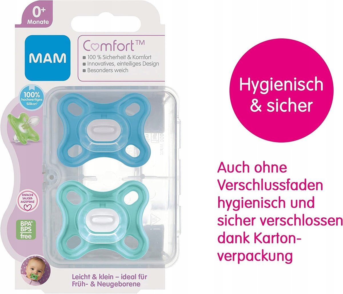 MAM COMFORT sucette prématuré nouveau-né x2 0mois+