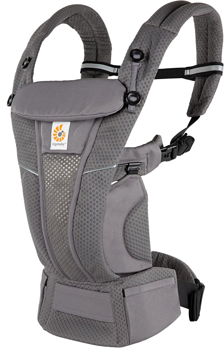 ERGOBABY OMNI BREEZE nosidełko ergonomiczne, szare, oddychające nosidło dla dzieci od urodzenia do 4 lat