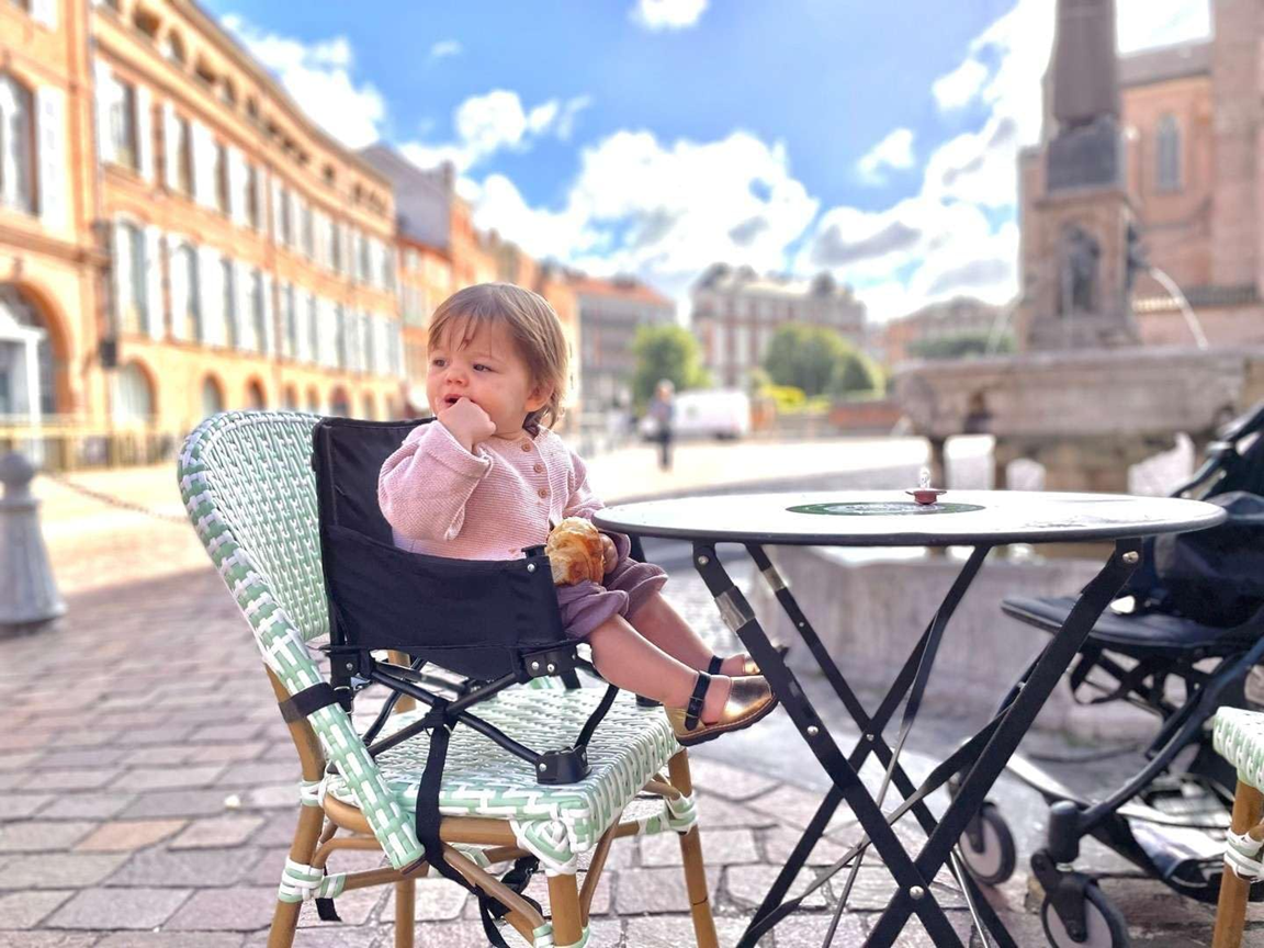 BAMBISOL chaise haute de voyage avec tablette