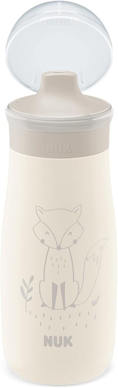 NUK Mini-Me Sip Stahlflasche mit hartem Mundstück, 300 ml, ab 9 Monaten, FUCHS