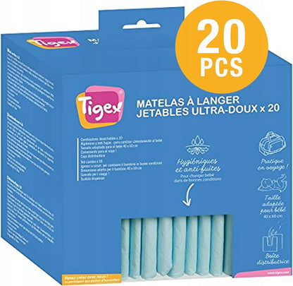 TIGEX hygienické prebaľovacie podložky 20 ks, 60 × 40 cm