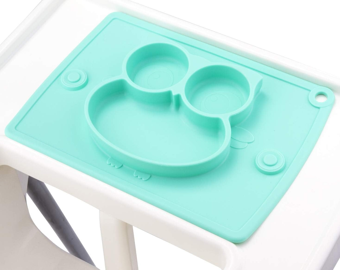 BUMKINS Silikonteller mit Matte und Besteck – Produktfoto 4
