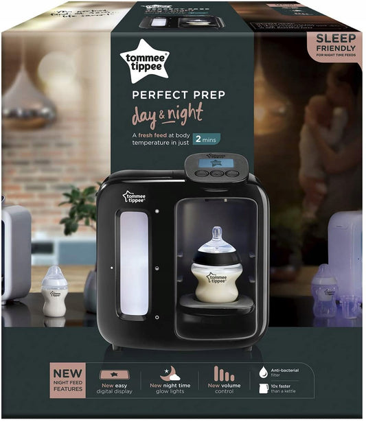 TOMMEE TIPPEE Perfect Prep EKSPRES Day&Night podgrzewacz do mleka czarny, do przygotowania butelki w 2 minuty