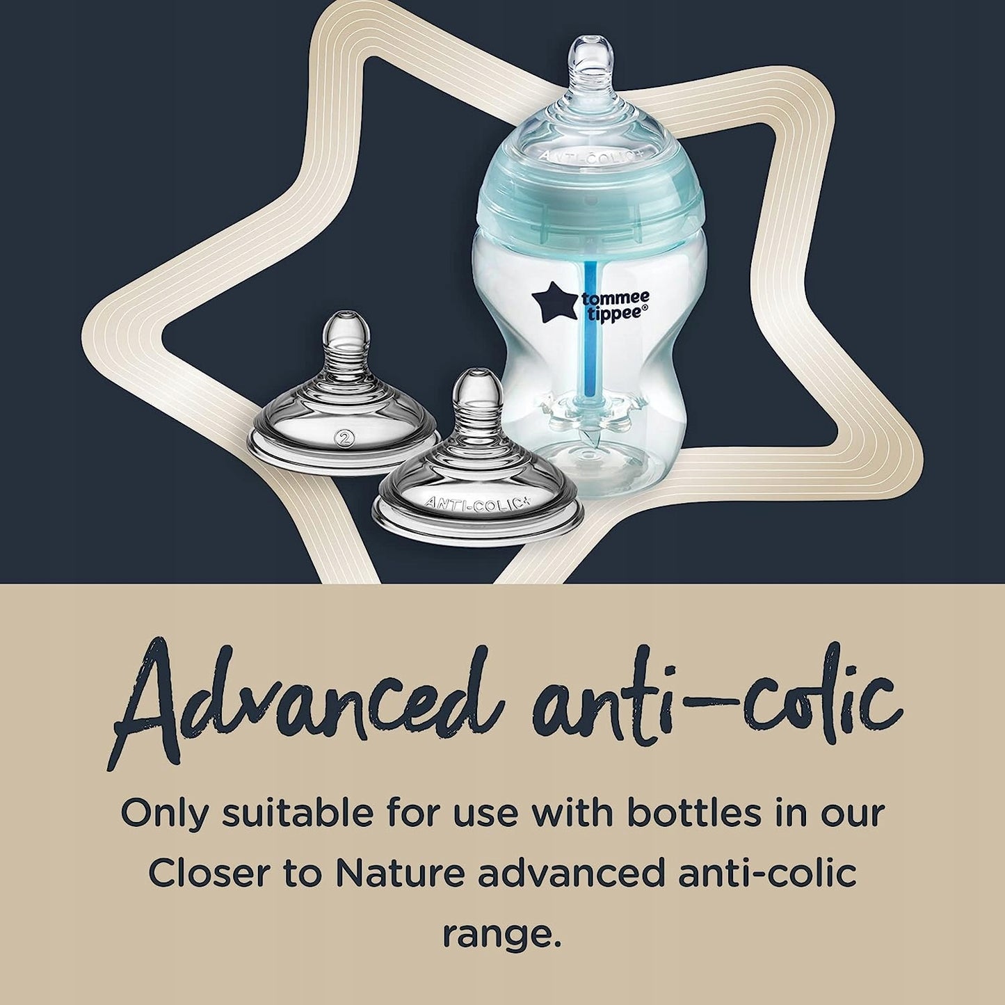 TOMMEE TIPPEE Sauger ADVANCED ANTI-COLIC ab 3 Monaten, 2er-Pack – Produktbild 3