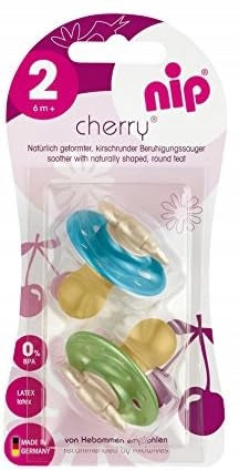 NIP CHERRY smoczek uspokajający x2 6msc+