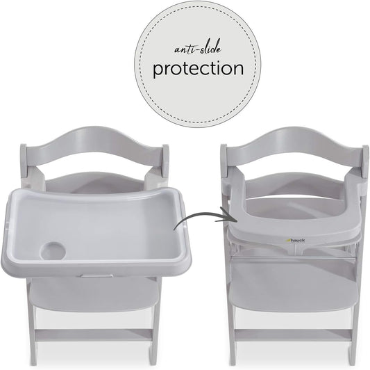 HAUCK Alpha Plateau Gris plateau supplémentaire pour chaise haute