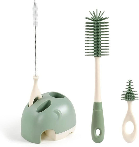 VICLOON 3 en 1 brosses en silicone pour nettoyer les biberons, tétines et pailles 32cm