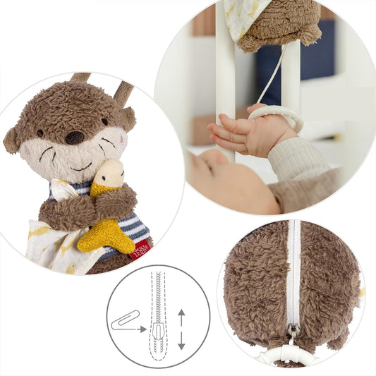 FEHN peluche suspendue avec boîte à musique LOUTRE 17 cm berceuse de Brahms