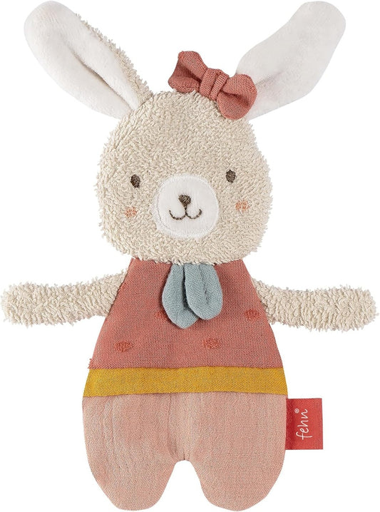 FEHN Nature attrapeur bruissant en coton biologique LAPIN 19 cm