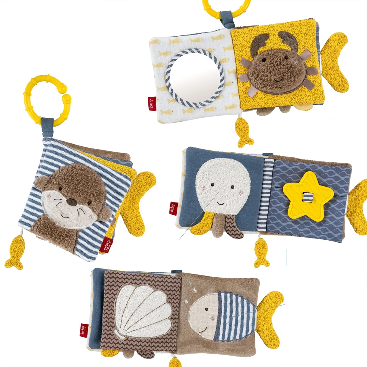 FEHN Lontra Theo livrinho sensorial com espelho PENDENTE 11 x 11 cm