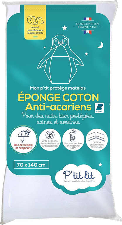 P'TIT LIT protège-matelas imperméable 70x140 anti-acariens