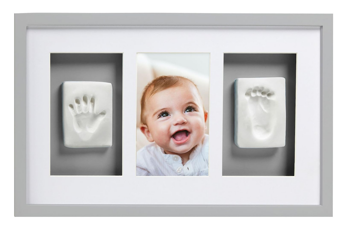 PEARHEAD Cadre photo en bois Deluxe avec empreintes 24 x 42 cm + argile