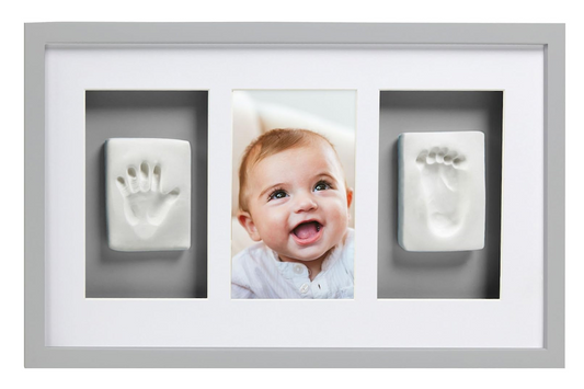 PEARHEAD Cadre photo en bois Deluxe avec empreintes 24 x 42 cm + argile