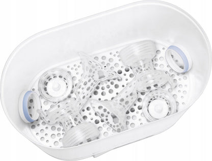 PHILIPS AVENT elektryczny sterylizator parowy 3w1, biało-turkusowy do sterylizacji butelek i smoczków