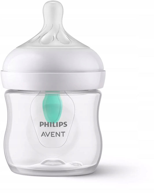 PHILIPS AVENT Natural RESPONSE butelka 125 ml 0msc+ AIRFREE VENT, butelka dla noworodka ze smoczkiem