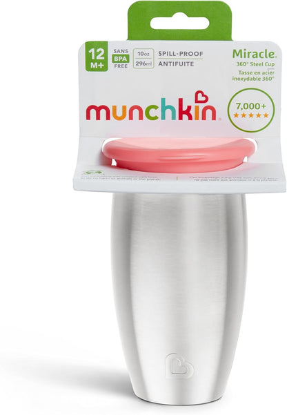 MUNCHKIN Miracle kubek 360 12msc+ 296ml stal nierdzewna