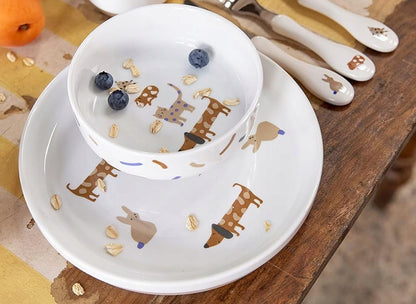 LASSIG Little Mateys zestaw naczyń porcelanowych 3el.