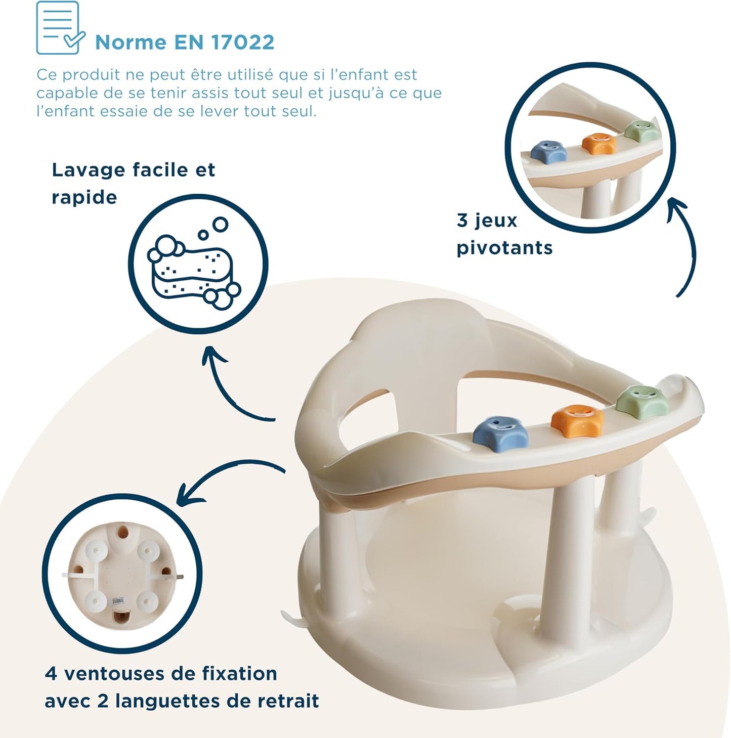 THERMOBABY krzesełko do kąpieli 6m+ – zdjęcie 2