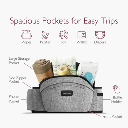 MOMCOZY porte-bébé siège de hanche jusqu'à 20kg