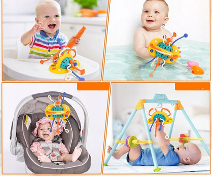 BAMBEBE Montessori silikonowa zabawka sensoryczna z przyssawką