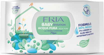 FRIA Baby Senstation lingettes humides trois couches à l’aloe vera x 70
