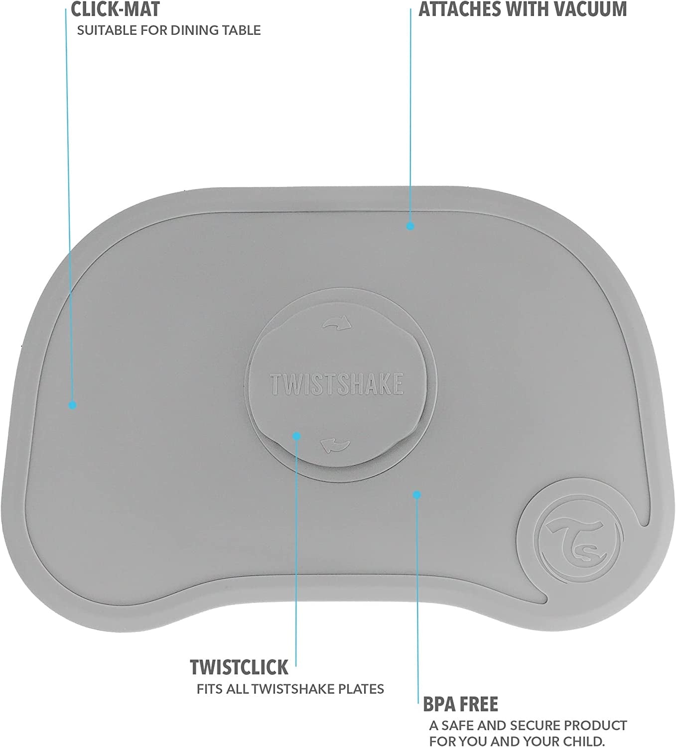TWISTSHAKE Click Mat MINI plate mat and bowl with lid