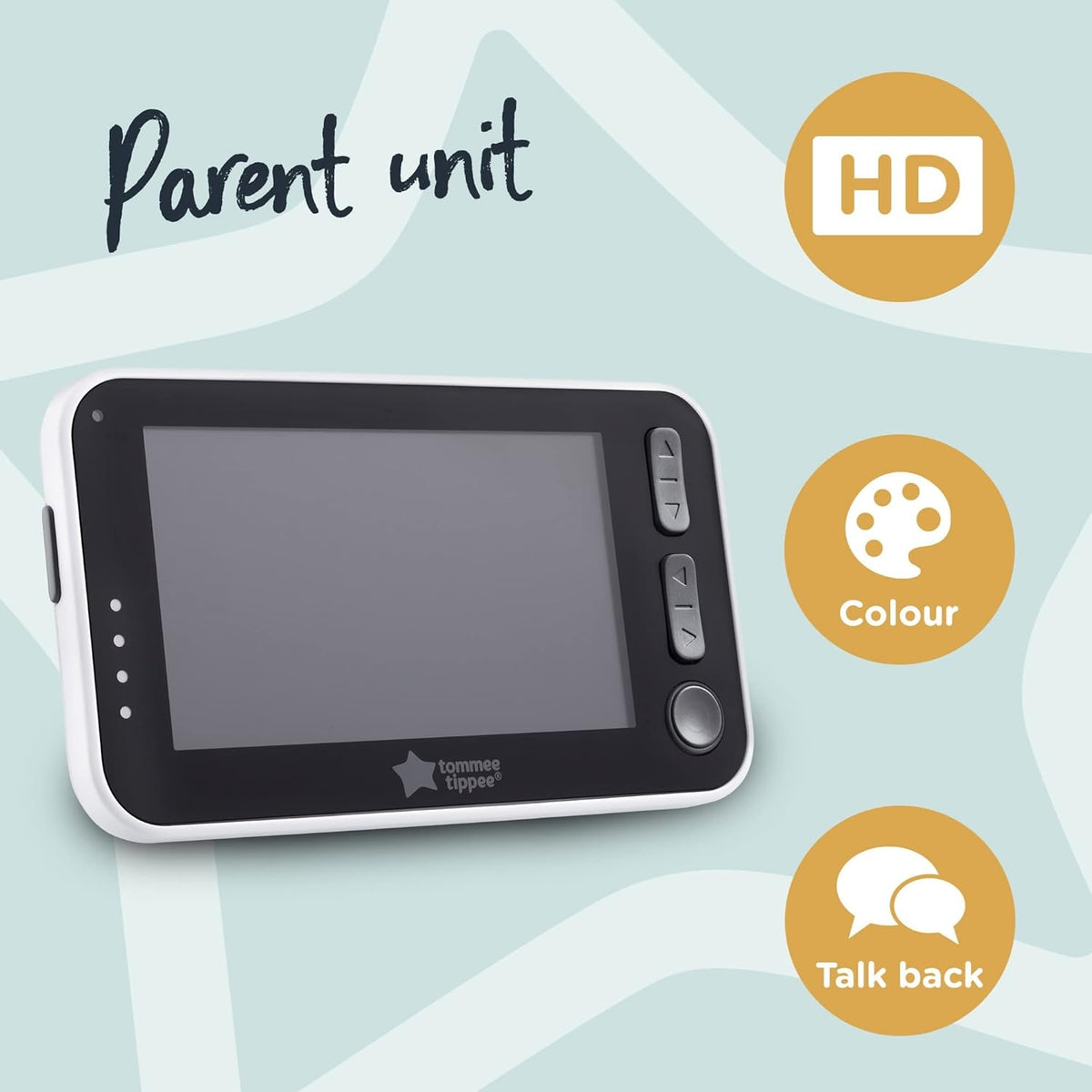 TOMMEE TIPPEE cyfrowa niania elektroniczna 4,3" + czujnik ruchu, monitor parent unit HD z talk back