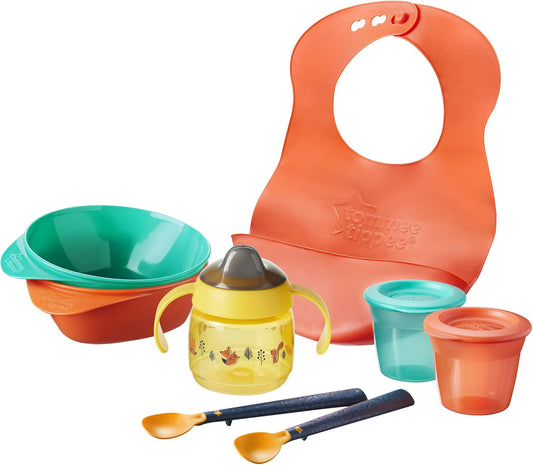 TOMMEE TIPPEE set de vajilla y accesorios 8 piezas para bebés