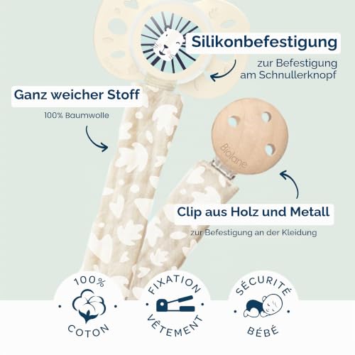 Biolane attache-sucette en coton
