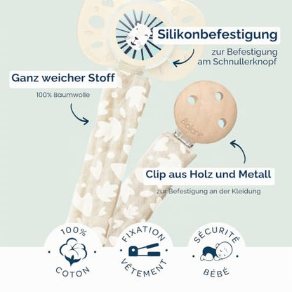 Biolane attache-sucette en coton