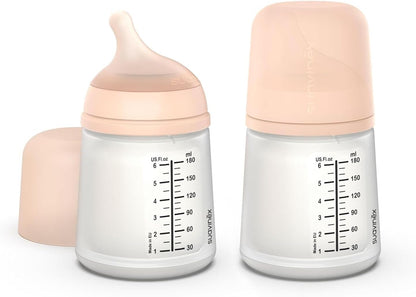 SUAVINEX ZERO ZERO Fläschchen 180 ml x2 Adaptable Flow (A)