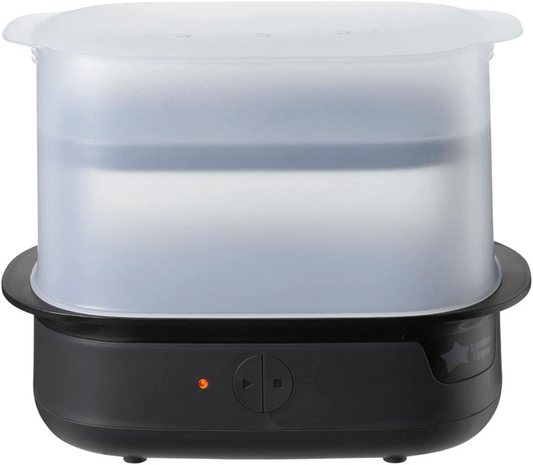 TOMMEE TIPPEE elektryczny sterylizator parowy do butelek niemowlęcych, 6 butelek, czarny