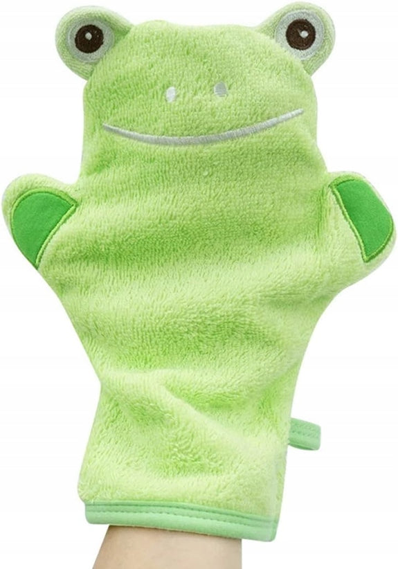 MOMS'S CARE gant de toilette en coton pour enfants GRENOUILLE