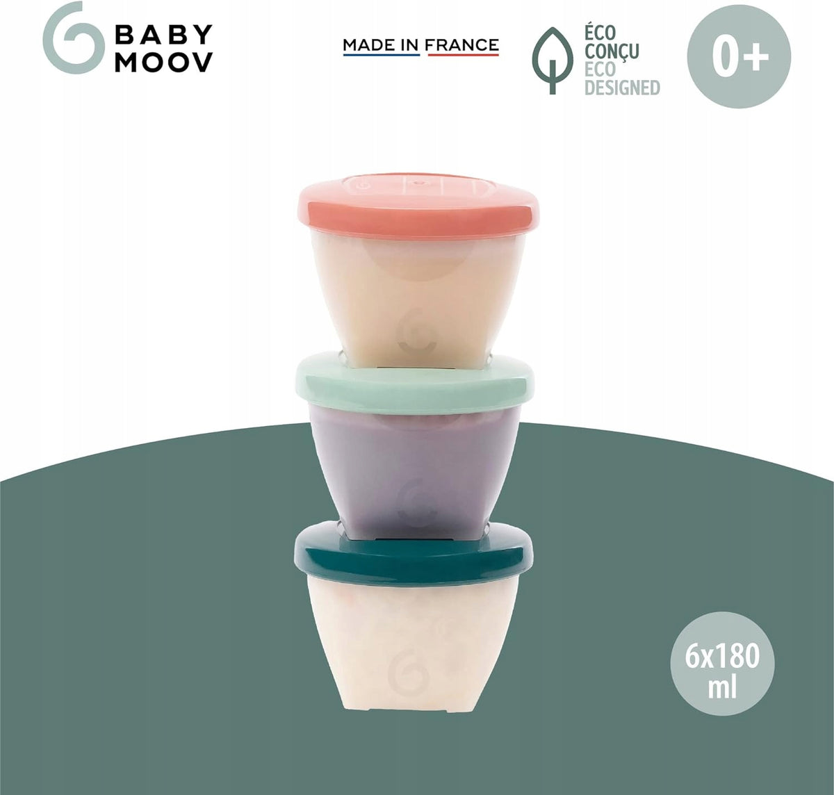 BABYMOOV Babybols nádoby 6 × 180 ml EKO z biomateriálu
