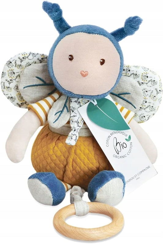 DOUDOU et COMPAGNE Pszczeli Pyłek bawełniana PRZYTULANKA z POZYTYWKĄ 24 cm