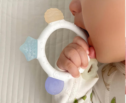 AKOLIK sucette de dentition en silicone ultra douce 9,5 cm 3 m+