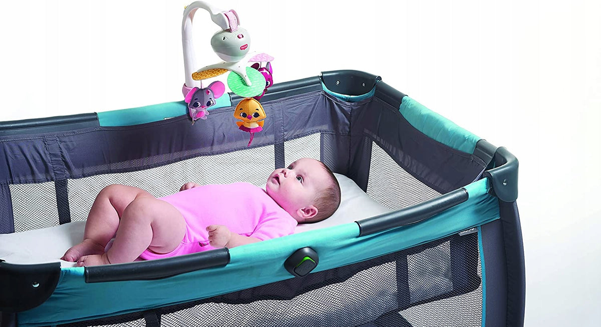 TINY LOVE Magiczna Kraina KARUZELA podróżna 3w1 do łóżeczka i wózka, multikolorowa, z 5 melodiami