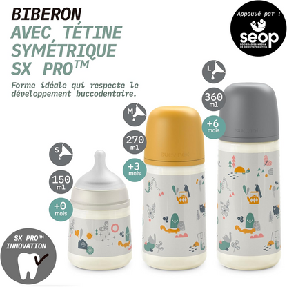 SUAVINEX butelka ze smoczkiem symetrycznym SX PRO 360ml 6m+