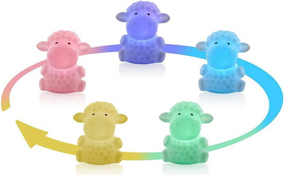 MINILAND Night Sheep nočná LED lampička, 5 farieb, 12,5 cm