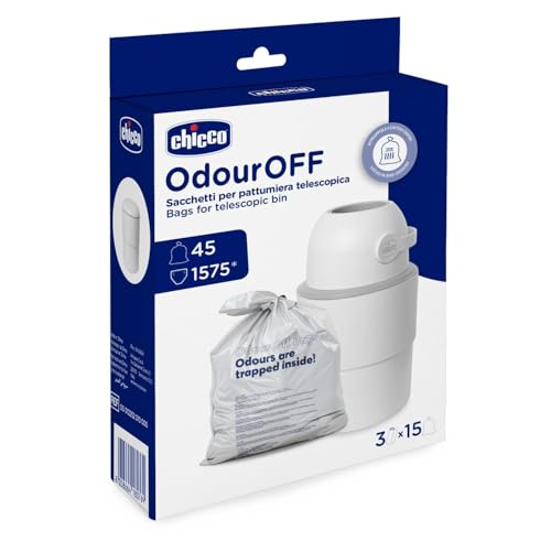 Chicco Odour Off sacs pour poubelle à couches 3x 15