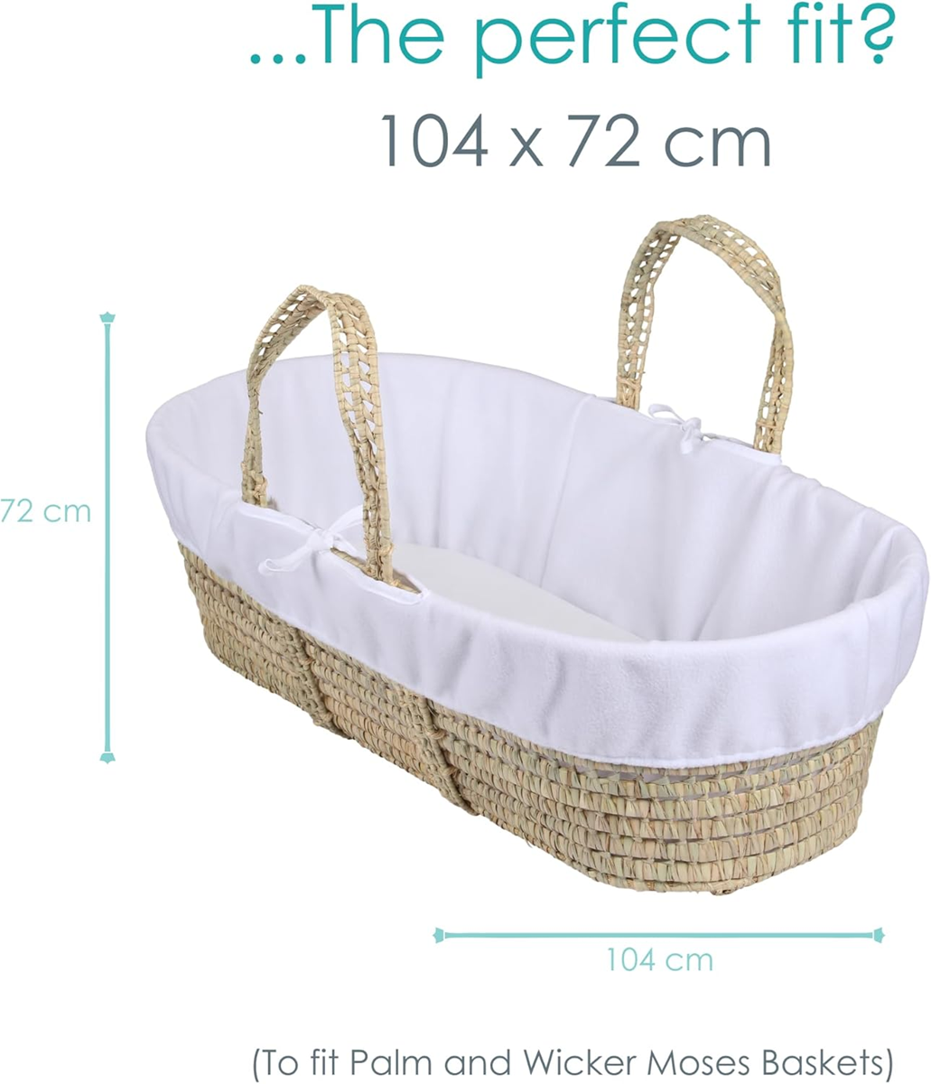 CLAIR DE LUNE doublure en polaire pour couffin Moïse landau 72x104 cm