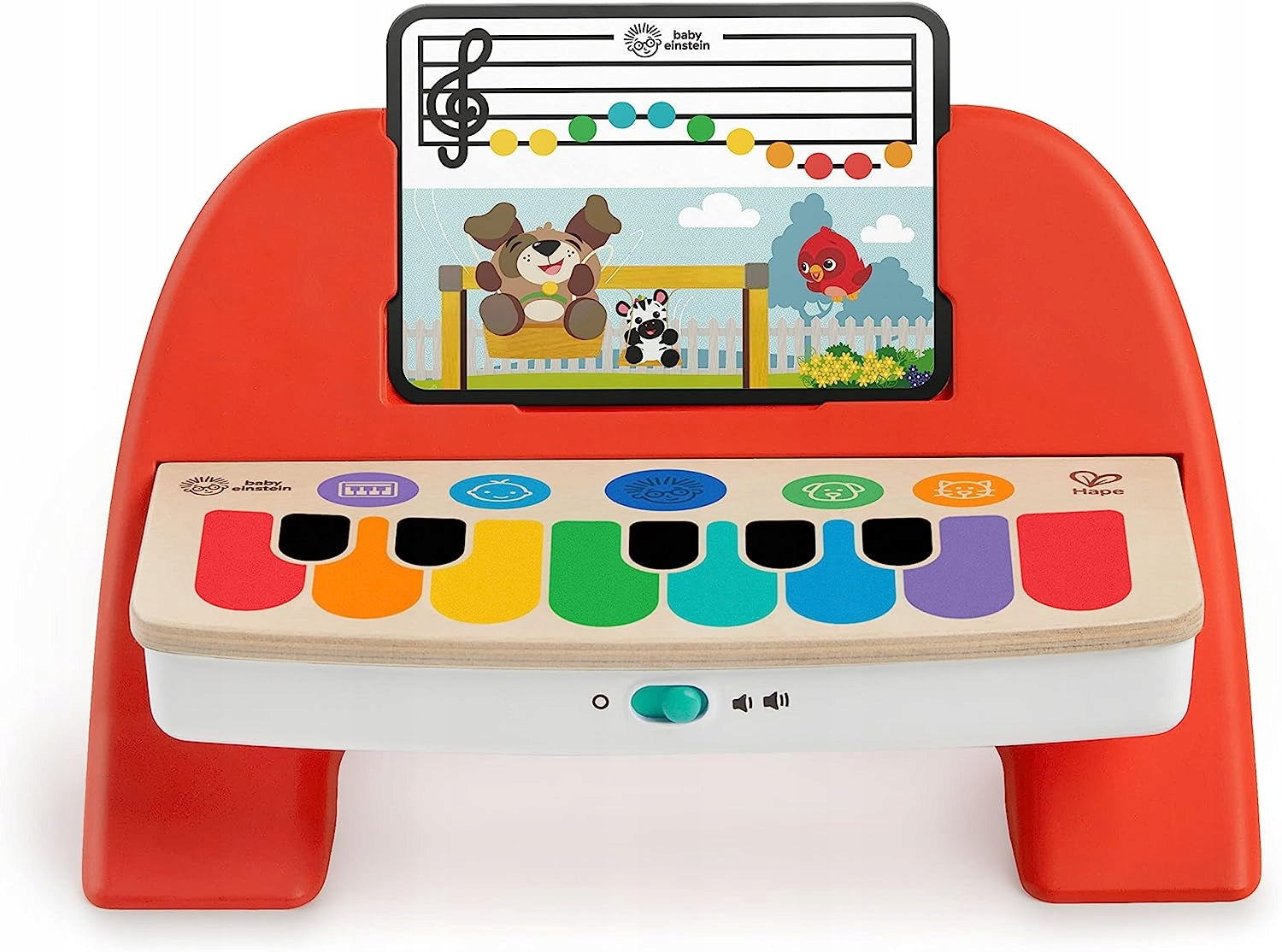 HAPE Cal's First drewniane pianinko dotykowe z nutkami 6 melodii – zdjęcie produktu 2