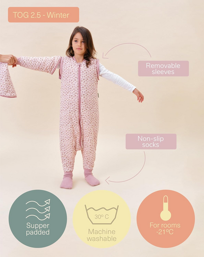 MOLIS&CO gigoteuse d'hiver 2,5 TOG 3 ans manches amovibles