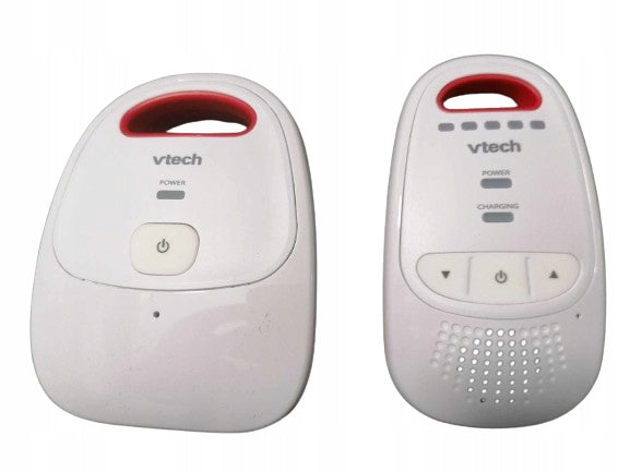 VTECH BM1000 cyfrowa niania elektroniczna DECT, biało-czerwona niania VTech z jednostką dziecka i rodzica