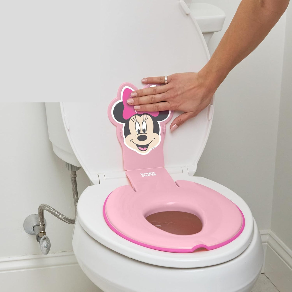 BRIGHT STARTS Flip & Sit réducteur de toilettes 18 mois et + 23 kg DISNEY MINNIE