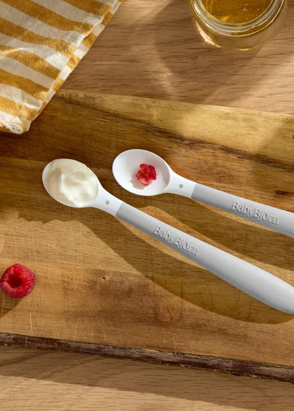 BabyBjörn 073004 cuillères d’alimentation grises à long manche